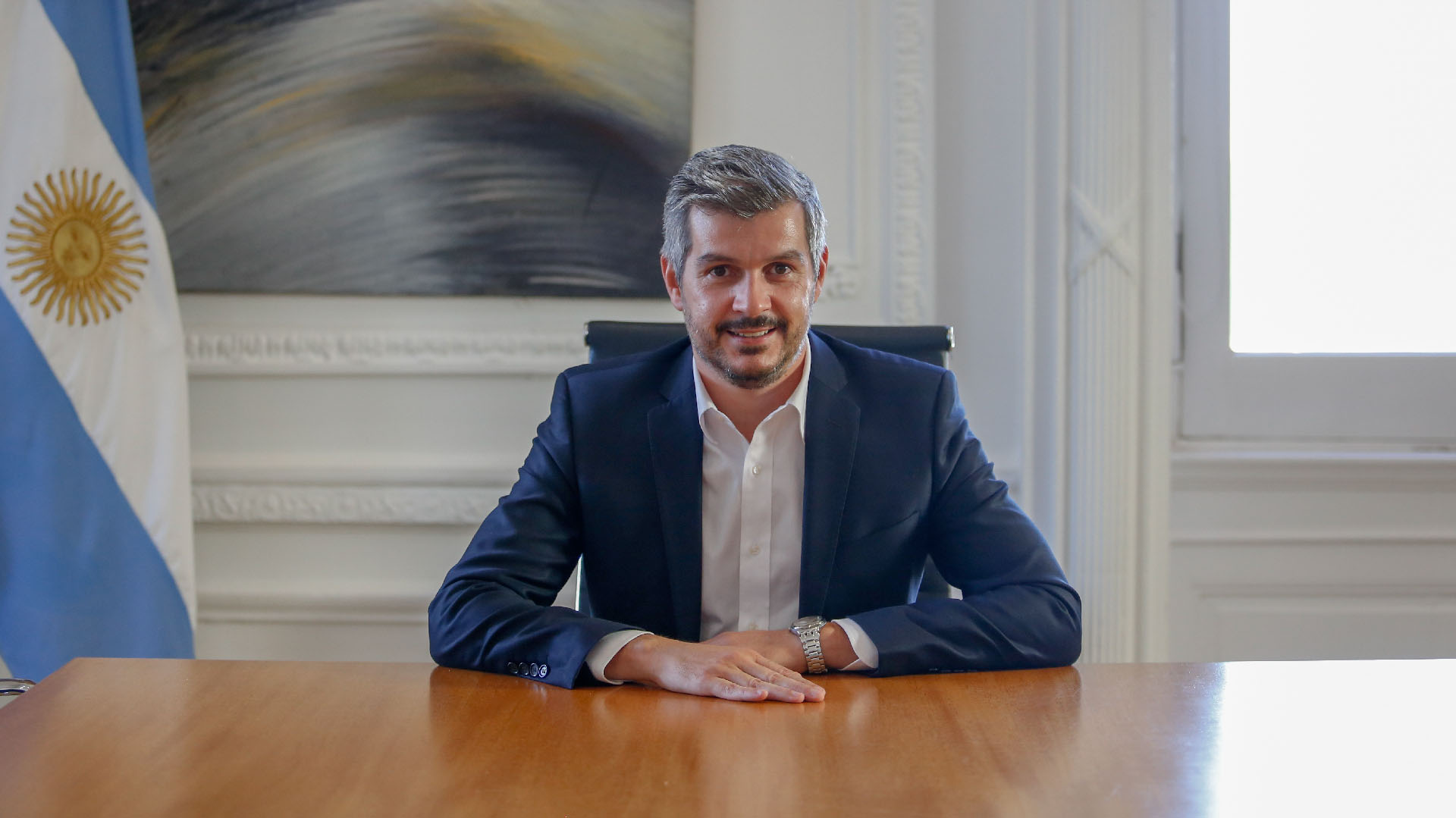 Marcos Peña sonrÃe. Es optimista sobre el futuro de Cambiemos (Nicolás Aboaf)