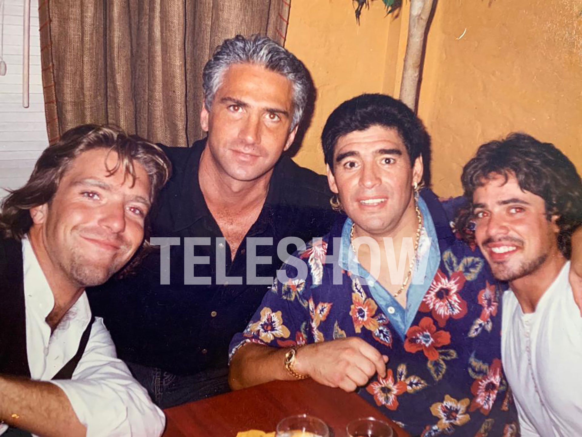 Alejandro Fantino, Leo Sucar, Diego Maradona y Luciano Castro