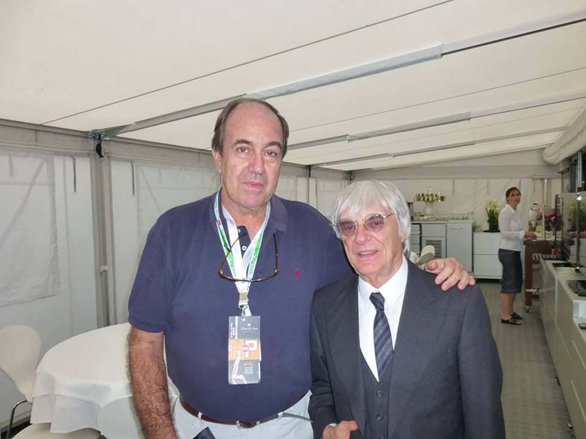 Fernando Parrado con Bernie Ecclestone, una amistad que traspasó los circuitos de la F1.