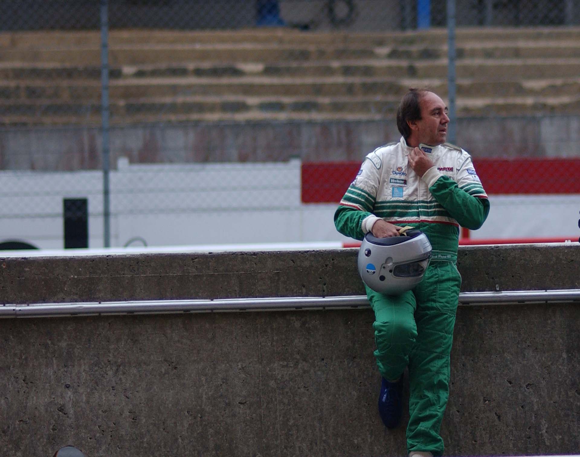 Fernando Parrado, en una carrera de autos clásicos de las 24 Horas Le Mans.