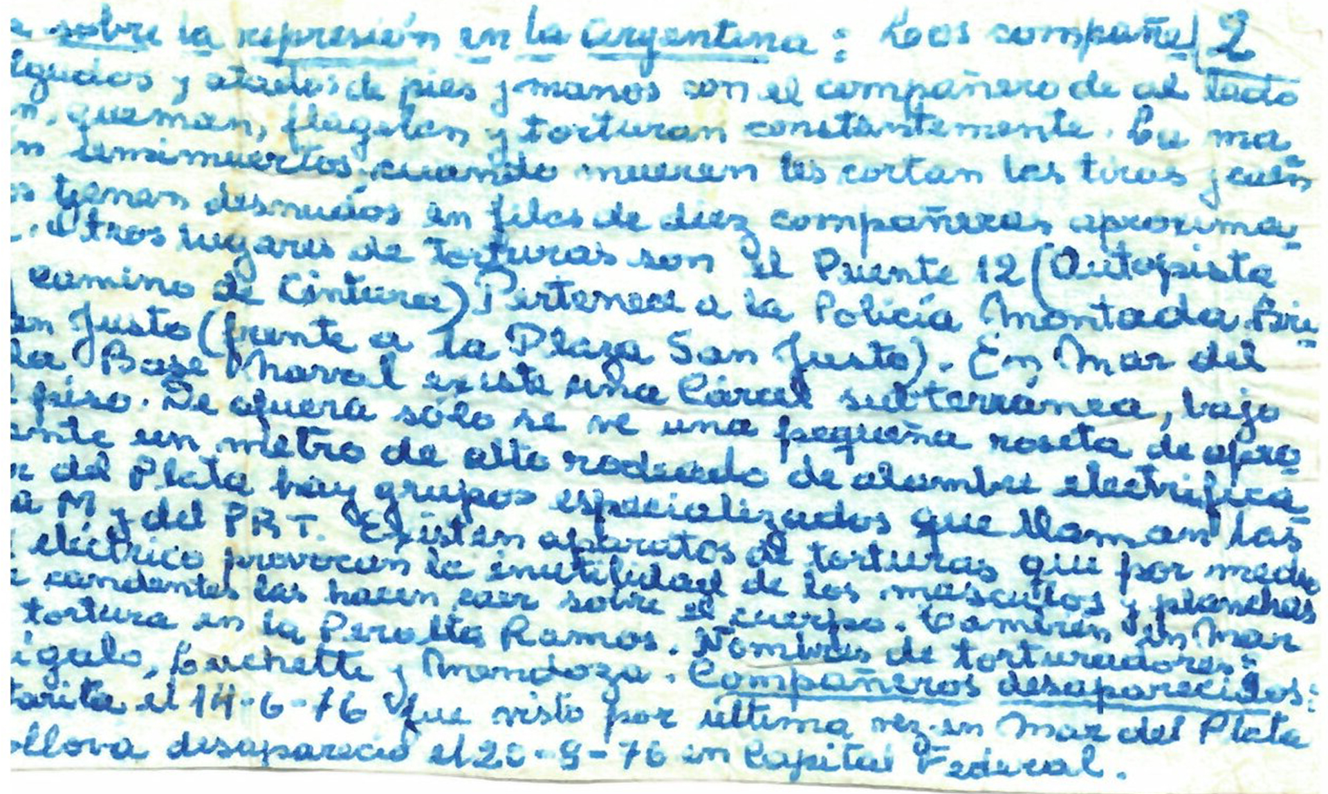 Un trozo del documento ampliado