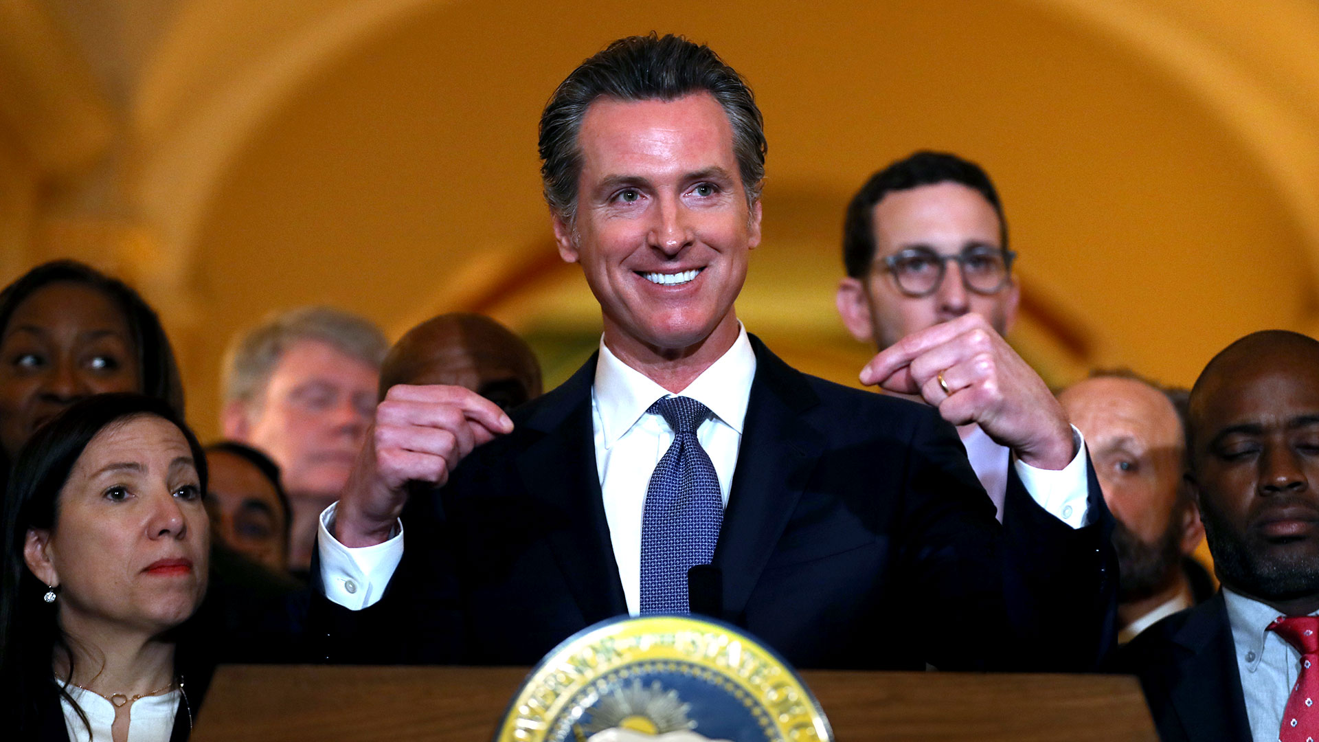 El gobernador de California, Gavin Newsom (AFP)
