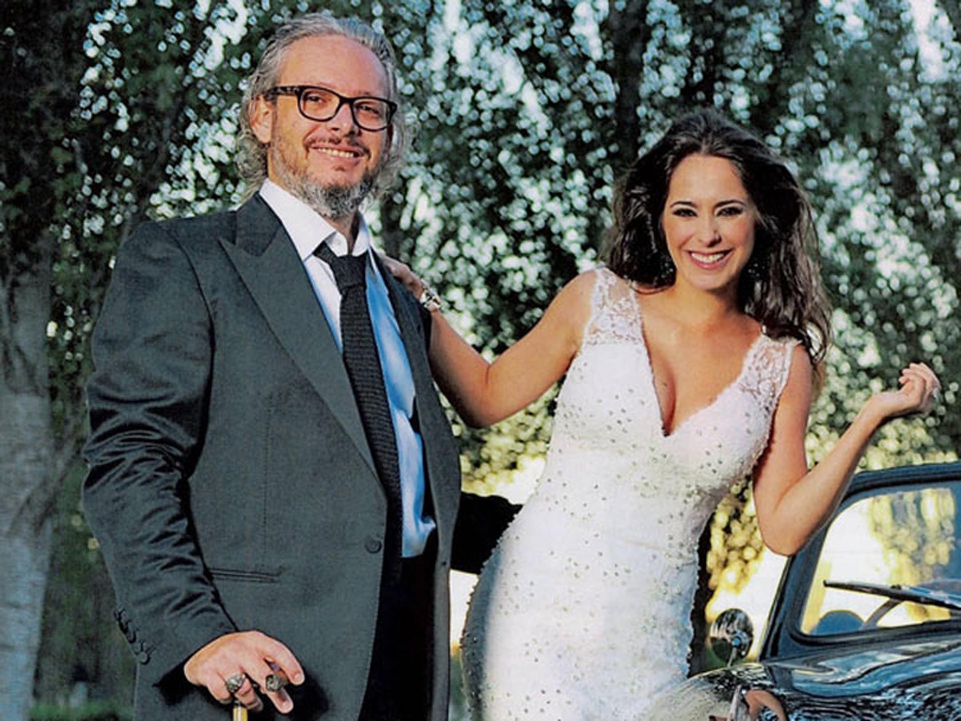 Victoria y Matías Garfunkel en la fiesta de su casamiento en 2012