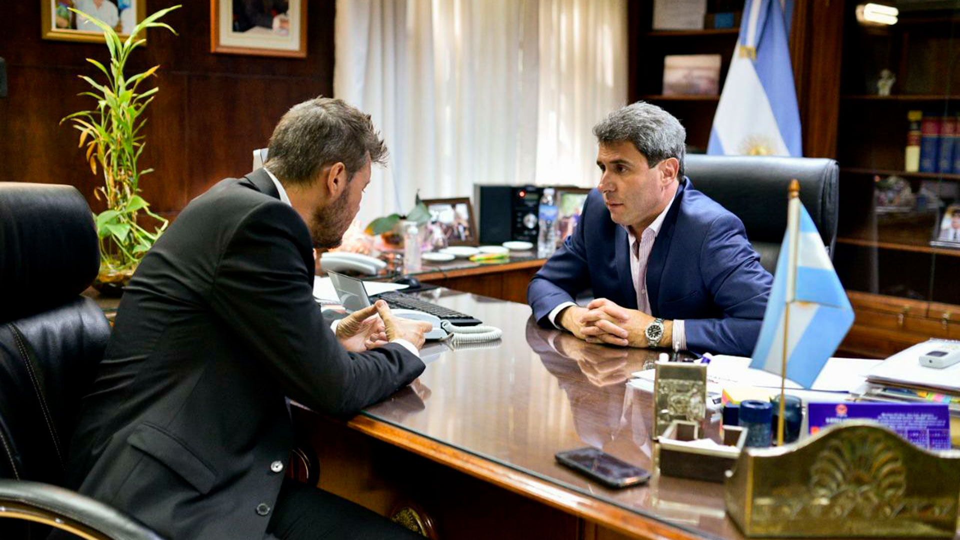 Marcelo Tinelli y Sergio Uñac