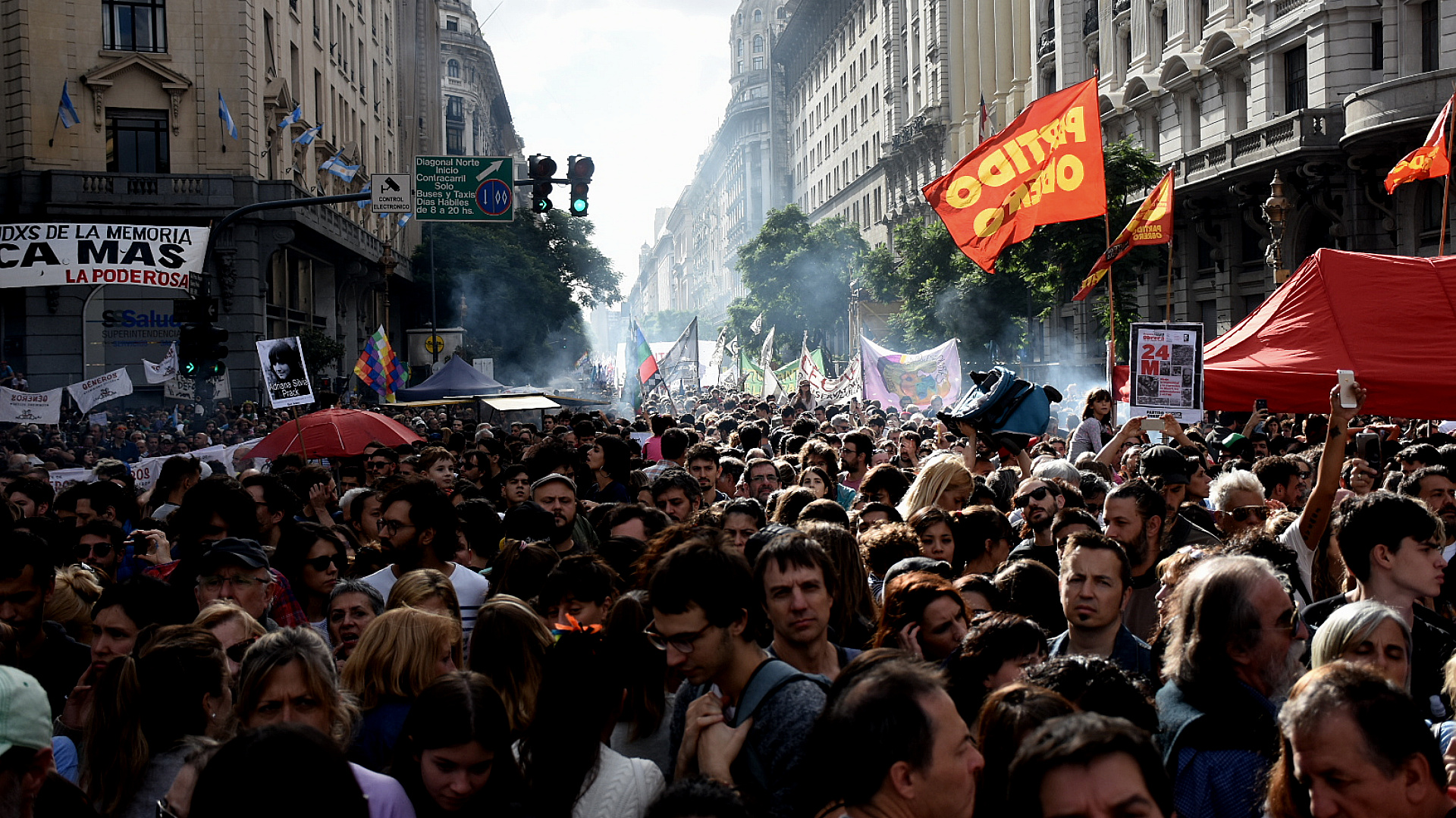 Militantes del Polo Obrero se sumaron al acto por el Día de la Memoria