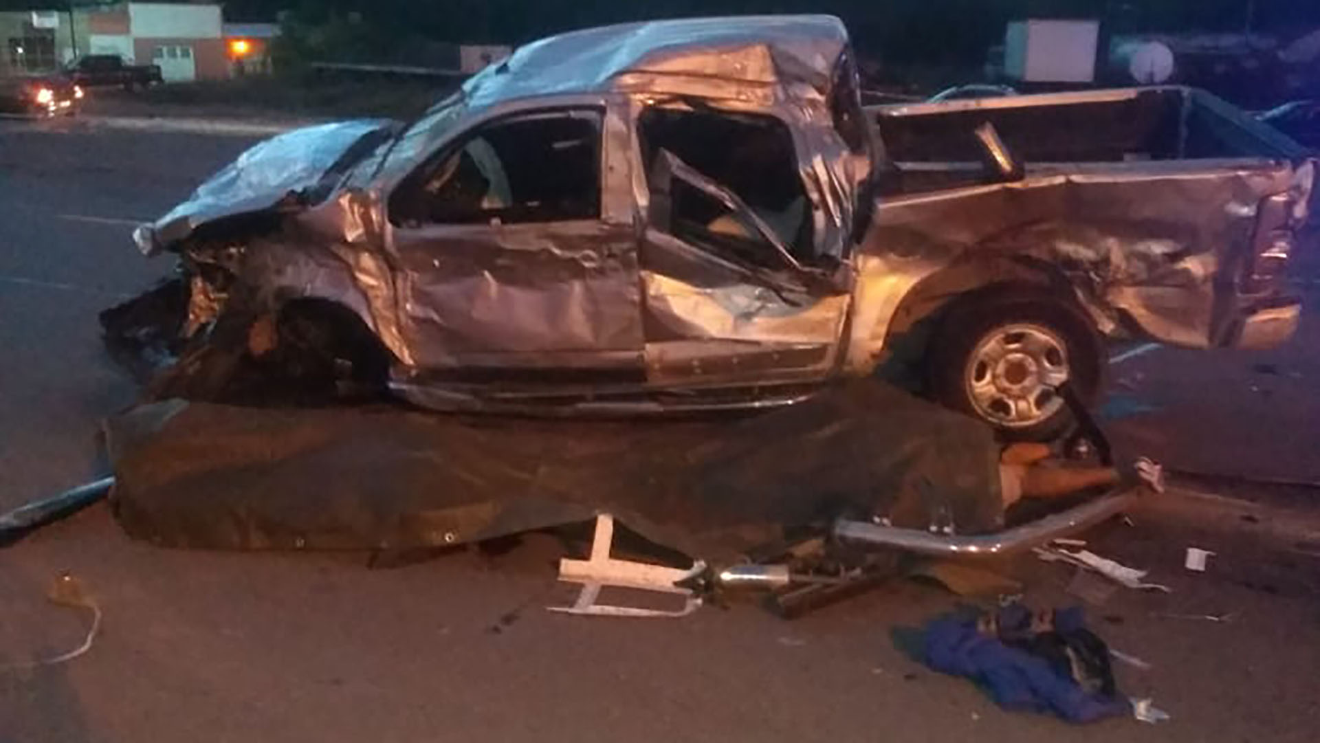 En la camioneta circulaban 16 personas