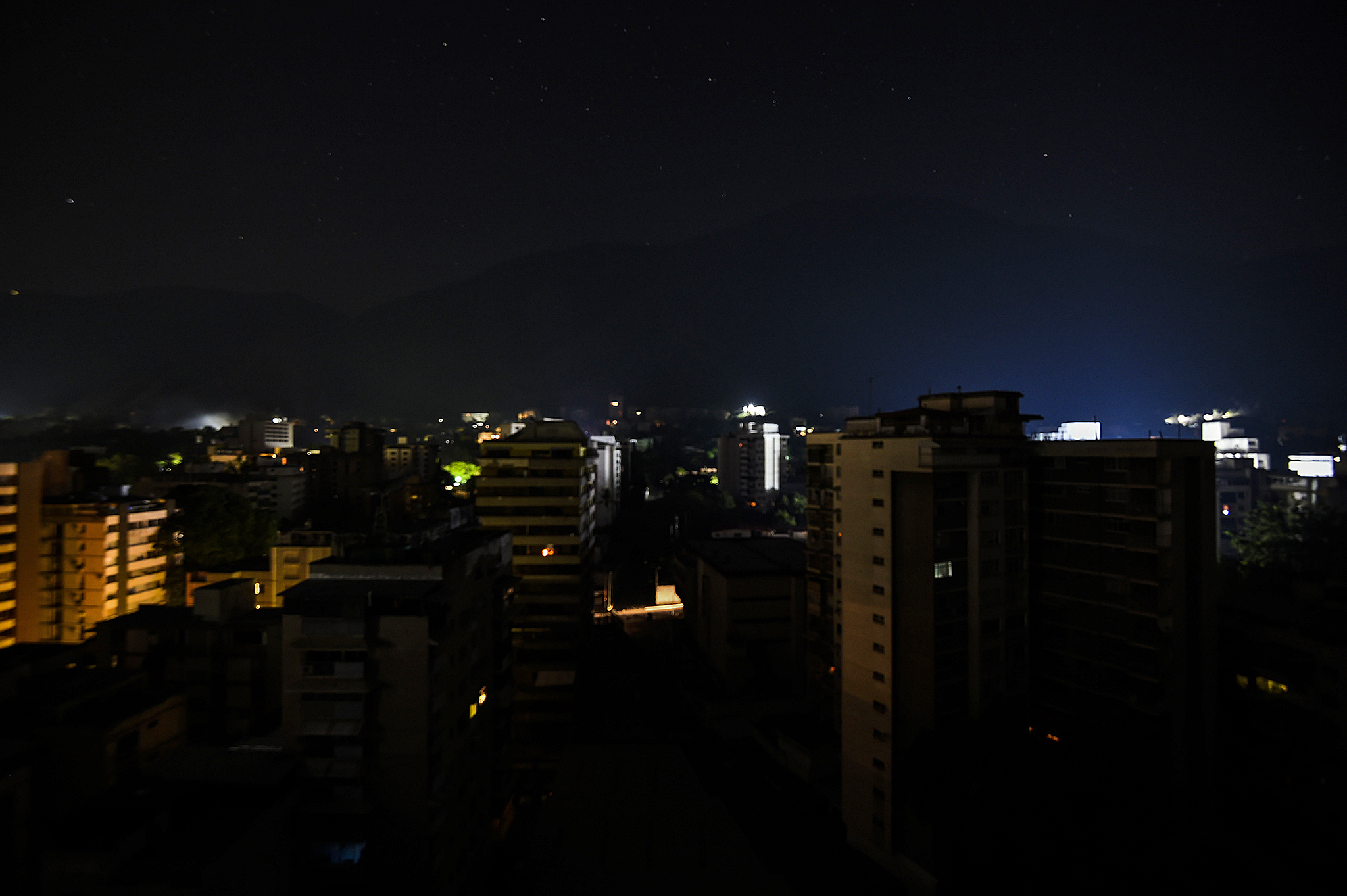 Caracas sin luz (Juan BARRETO / AFP)