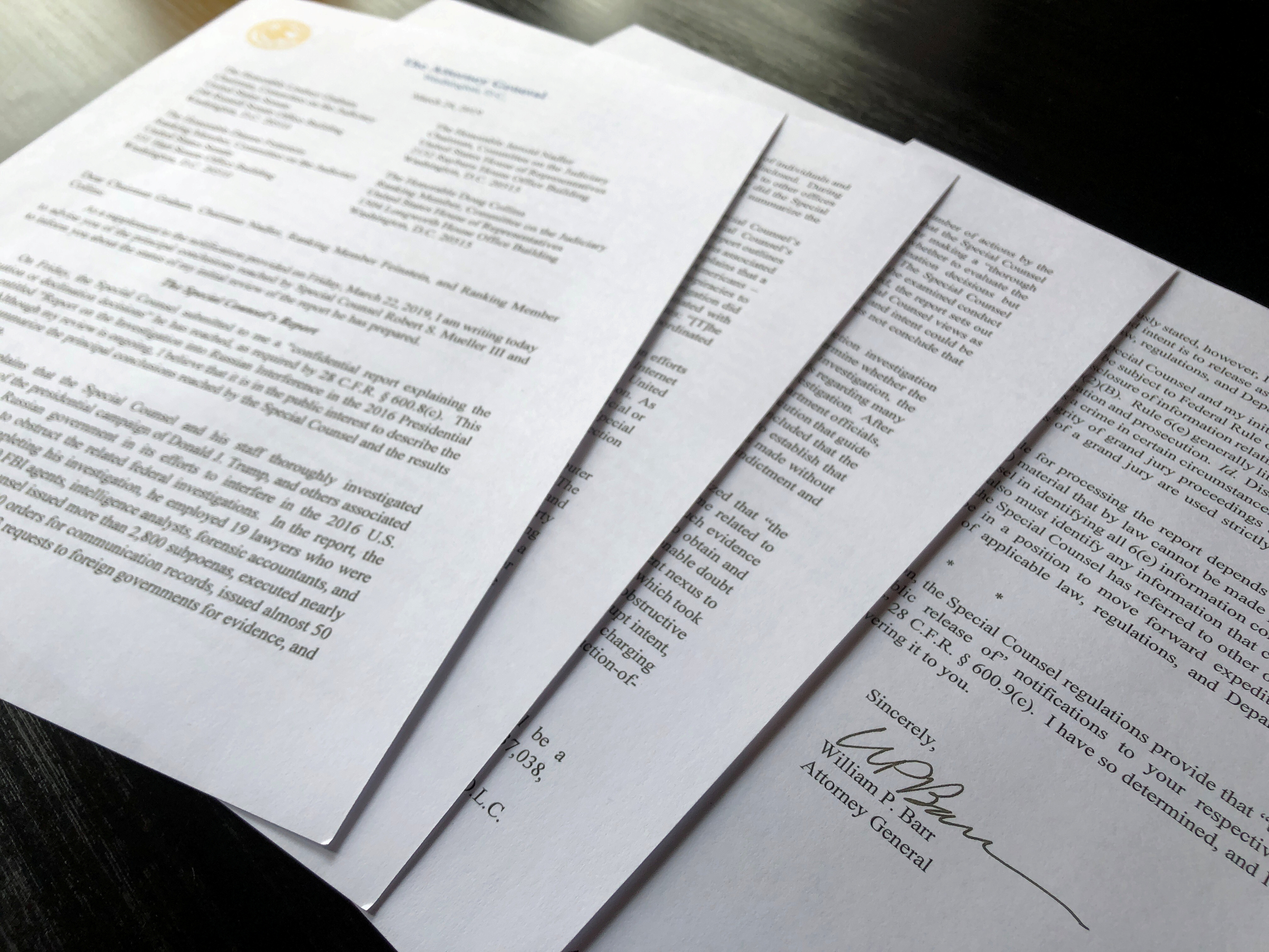 El fiscal general William Barr presentó un informe de la investigación al Congreso de EEUU