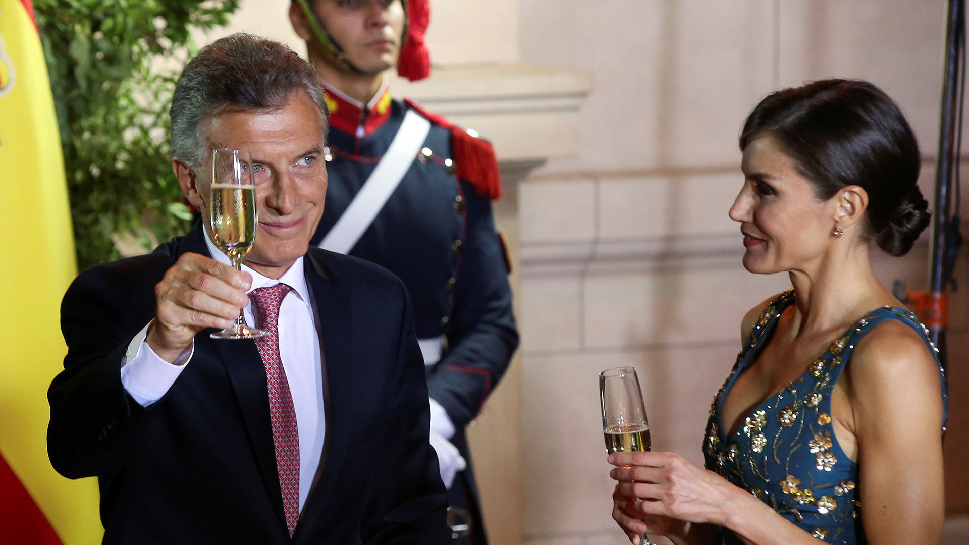 Mauricio Macri estuvo a cargo del brindis, en el que celebró el lazo entre ambas naciones.