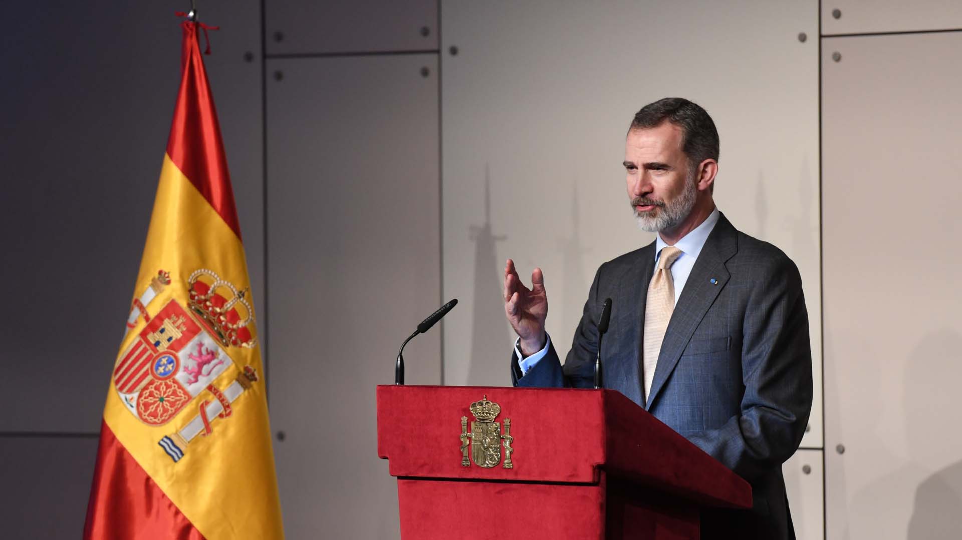 En su discurso Felipe VI resaltó que Argentina acoge casi medio millón de españoles