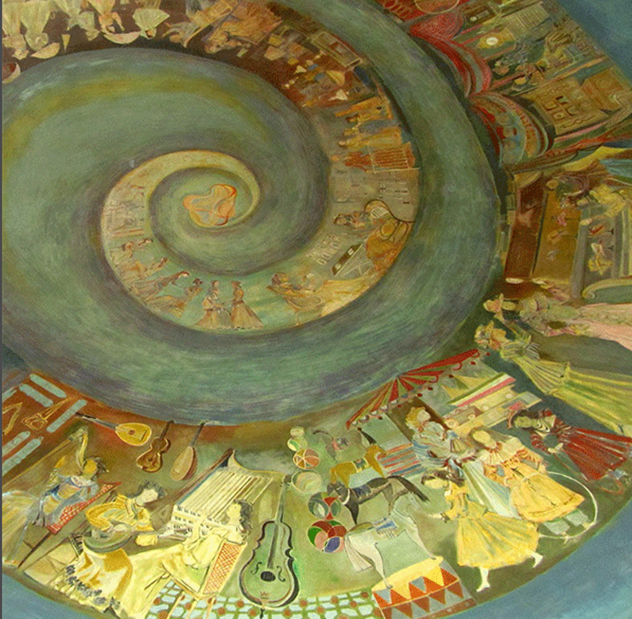 La cúpula de la Galería Santa Fe, decorada por Soldi en 1963