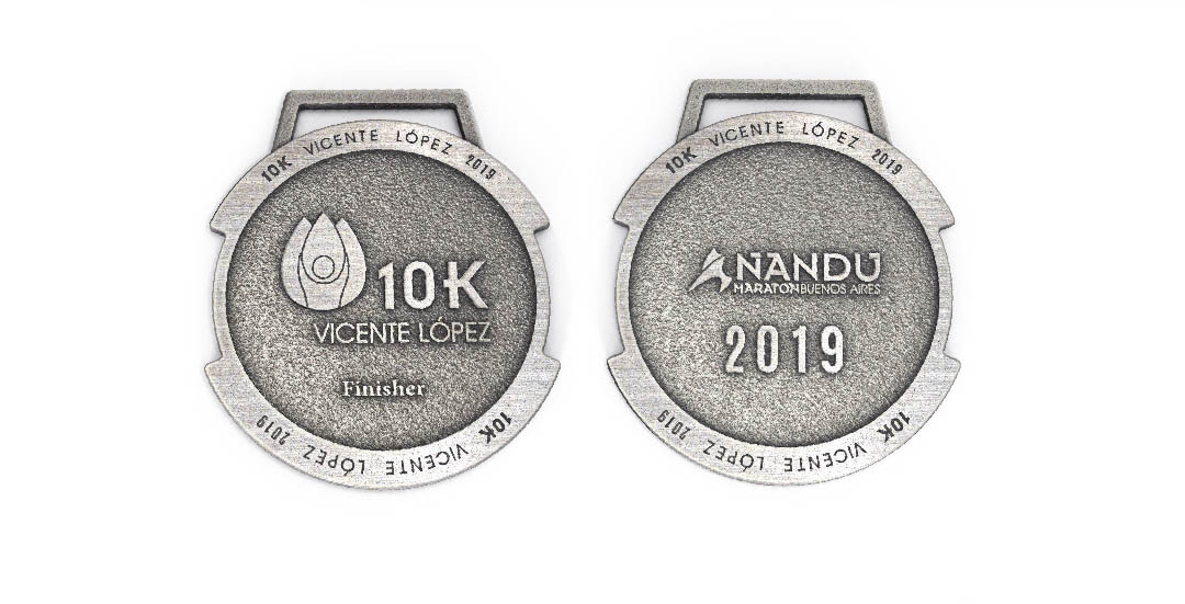 El modelo de las medallas que se entregarán este año a los finishers