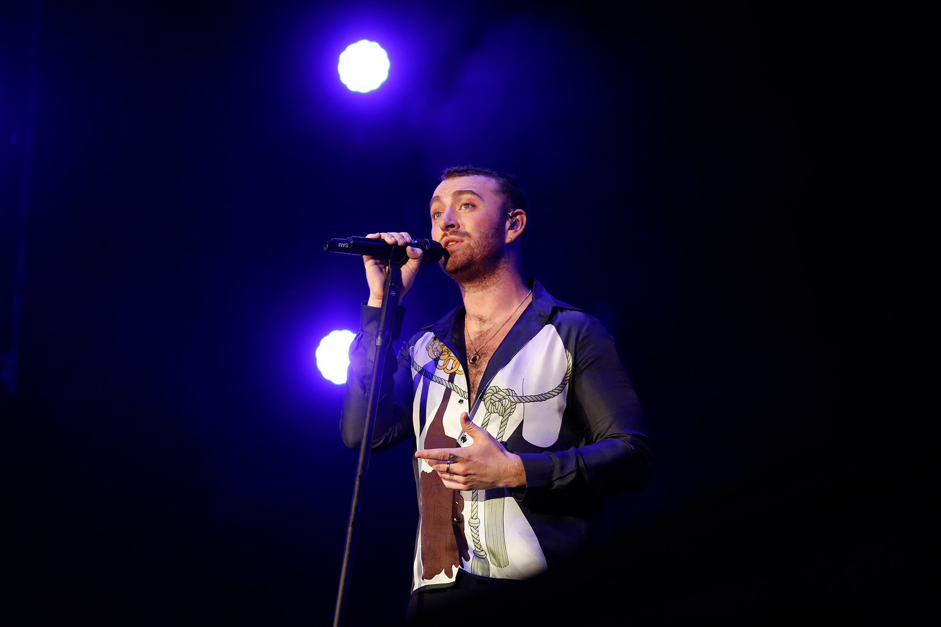 El compositor y cantante británico durante su show (Chule Valerga)