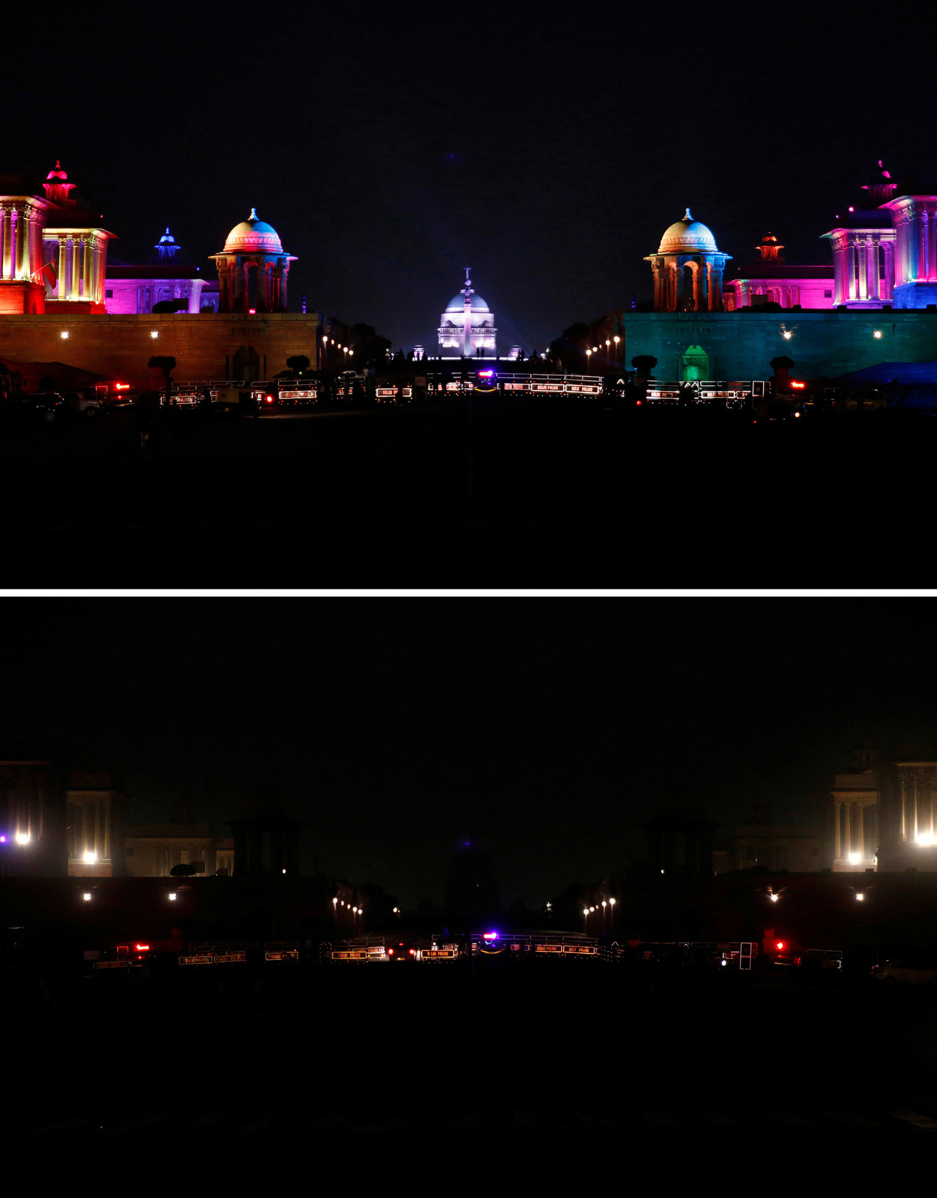El centro político de Nueva Delhi, India