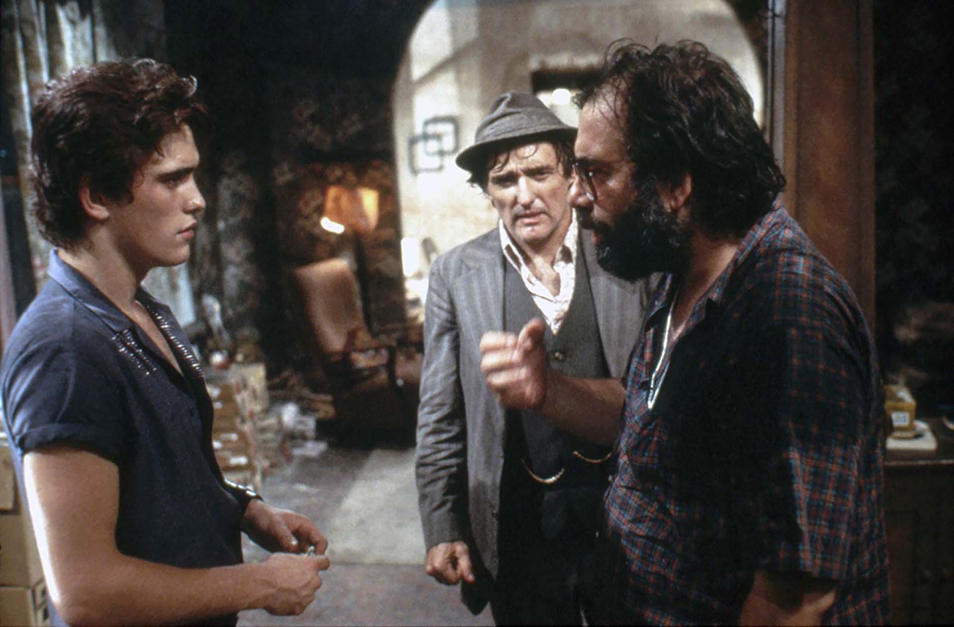 Francis Ford Coppola, Matt Dillon, y Dennis Hopper en “Rumble Fish” (1983)