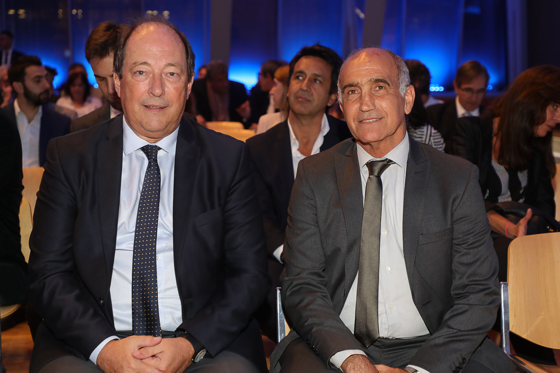 Ernesto Sanz junto al vicegobernador de la provincia de Buenos Aires, Daniel Salvador