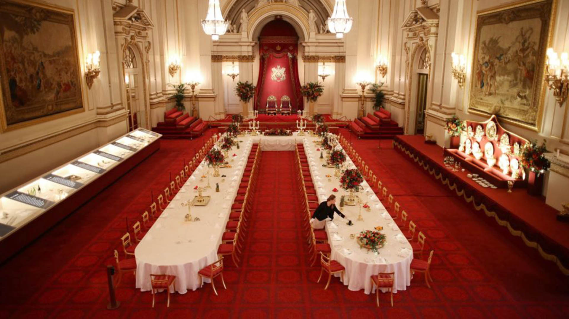 El gran salón de baile. Lo construyó la reina Victoria y actualmente se usa para ceremonias y cenas de gala.