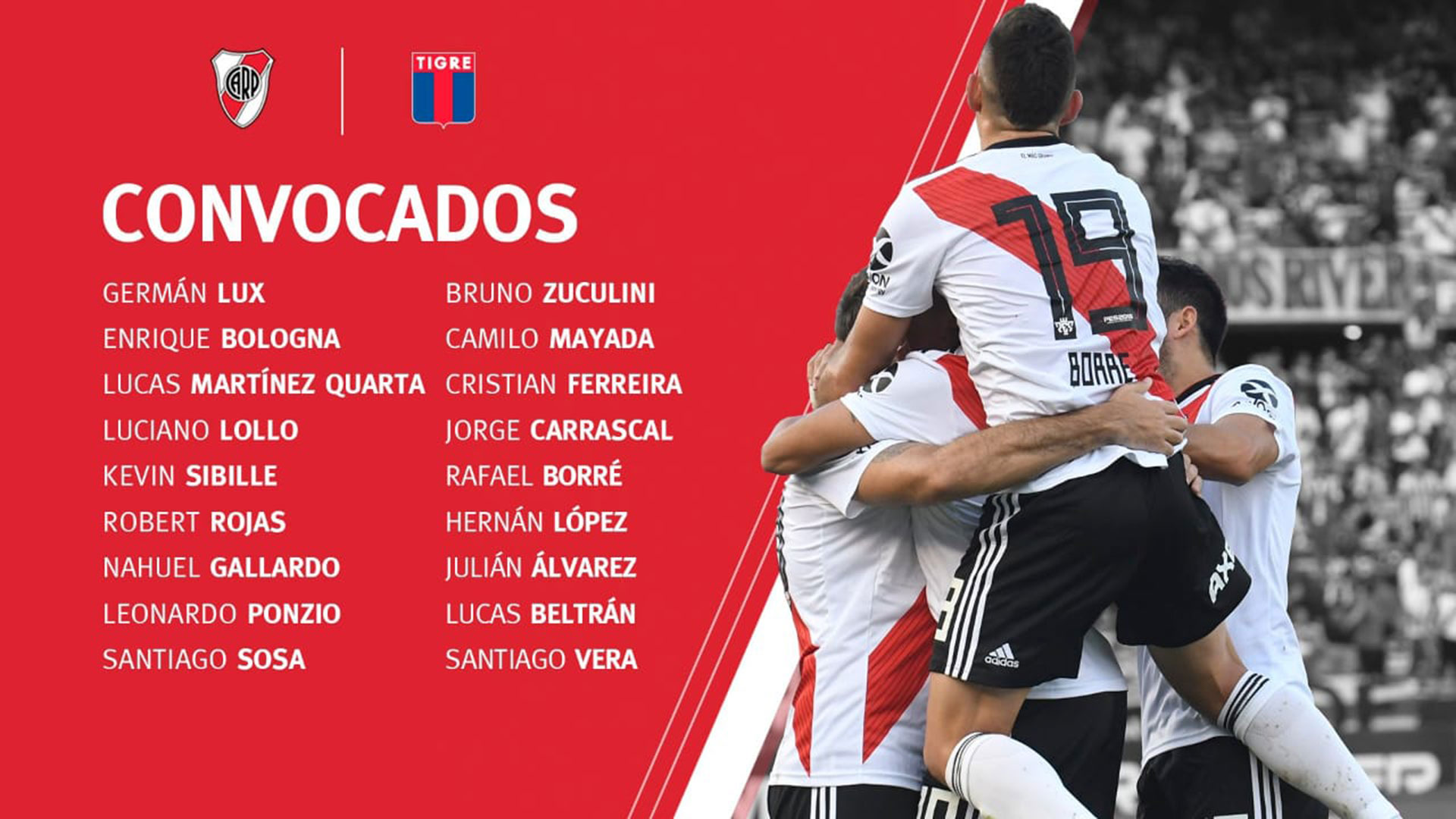 Los concentrados de River para enfrentar a Tigre