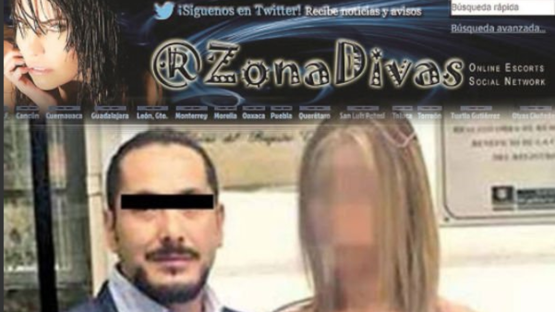Así lucía la plataforma de Zona Divas, que se dedicó por muchos años a vender servicios sexuales a través de internet en México (Foto: Twitter)