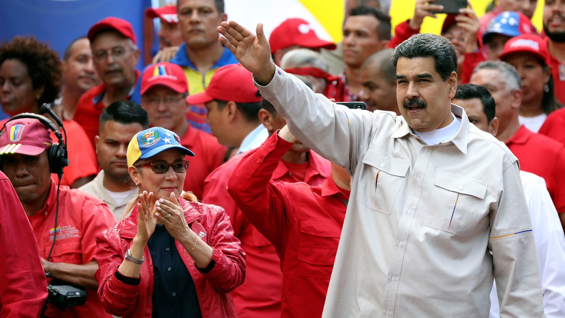 Nicolás Maduro en un acto político en Caracas el 6 de abril de 2019 (REUTERS/Manaure Quintero)