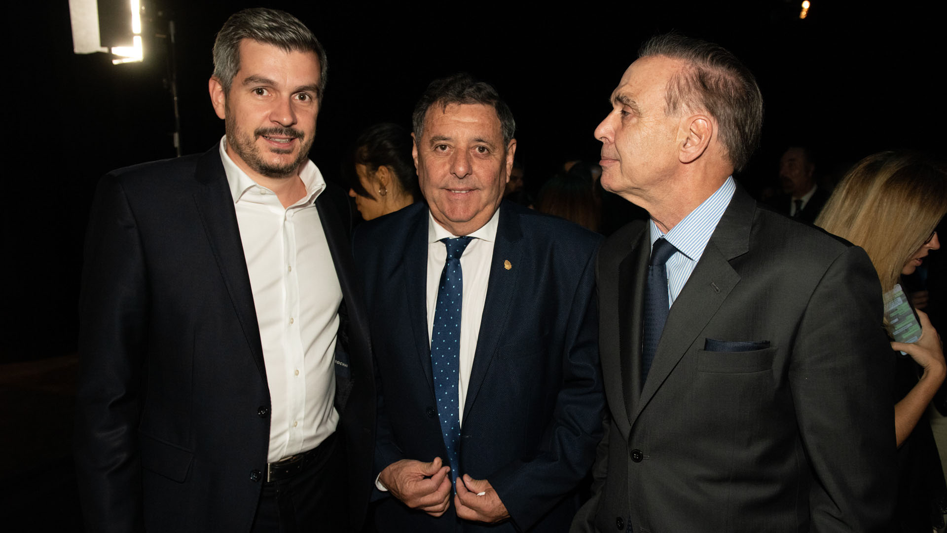 Marcos Peña, Alfredo De Angeli y Miguel Angel Pichetto
