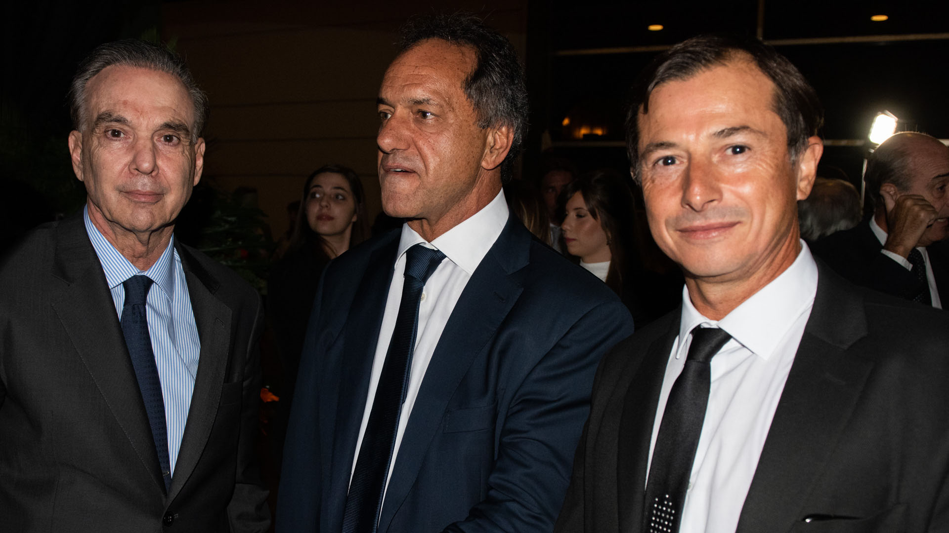 El senador Miguel Angel Pichetto y los diputados Daniel Scioli y Daniel Lipovetzky