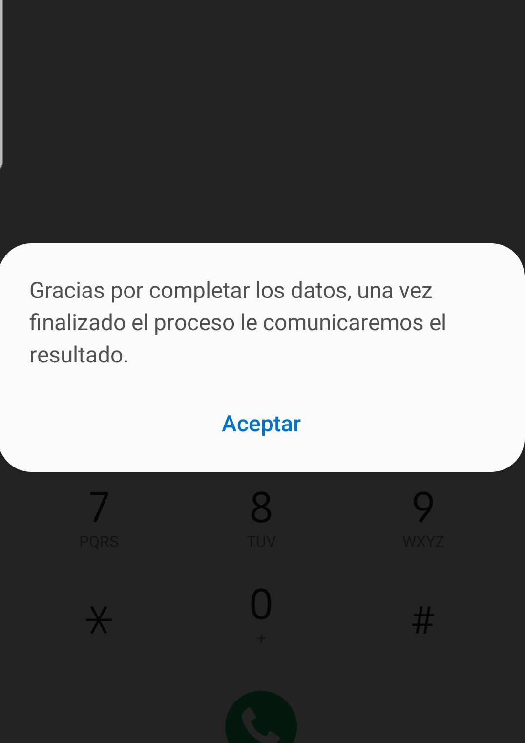 Una vez finalizado el proceso, se recibirá un mensaje de texto donde se confirmará que el proceso de activación fue realizado con éxito.