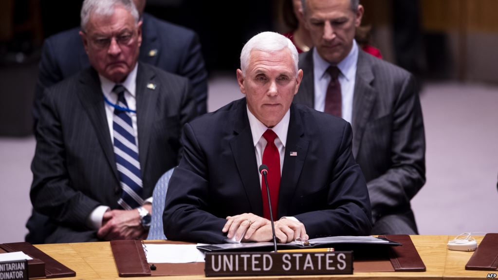 Mike Pence en el Consejo de Seguridad.
