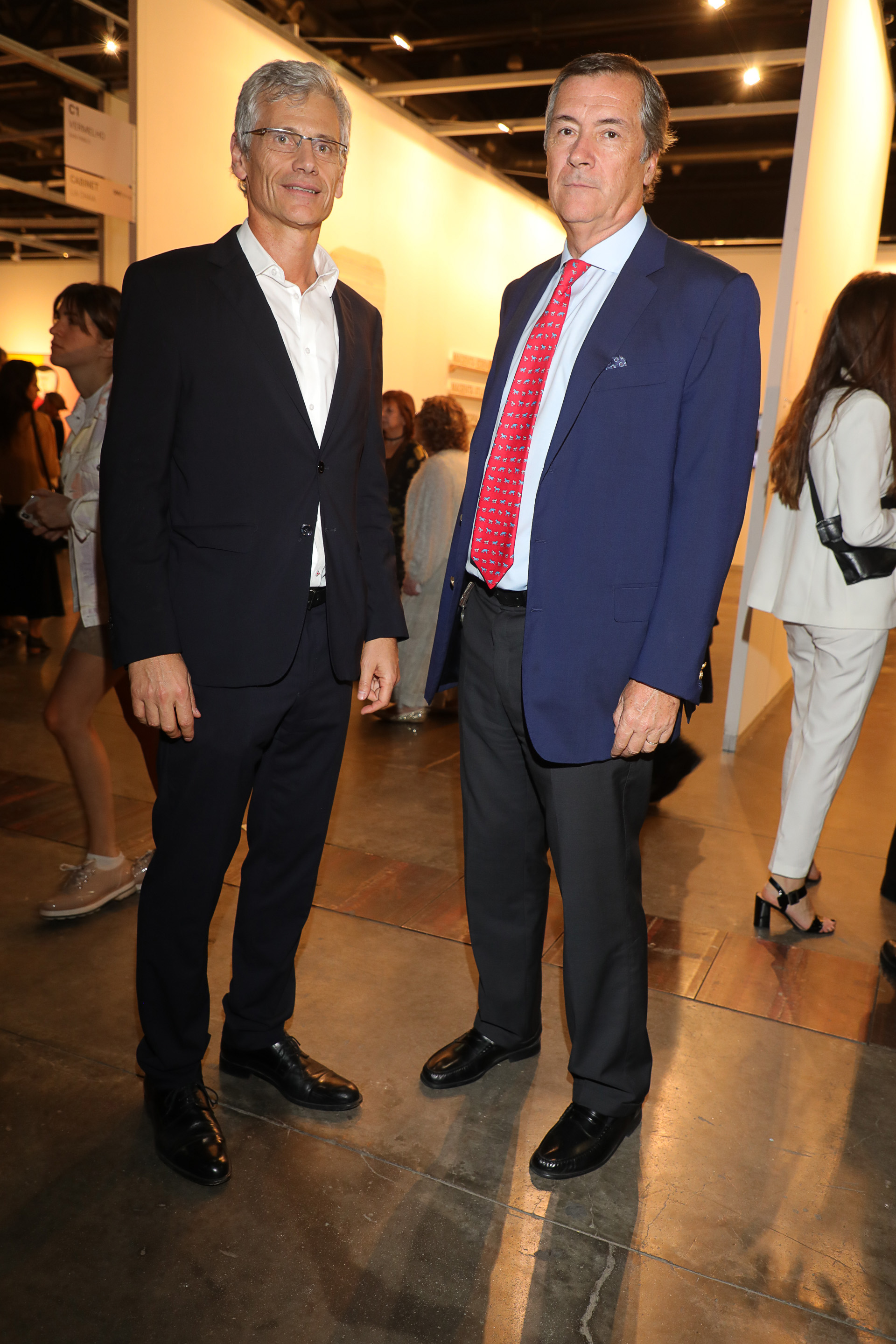 Guillermo Tempesta y Enrique Cristofani, vicepresidente y presidente de Santander Río, respectivamente