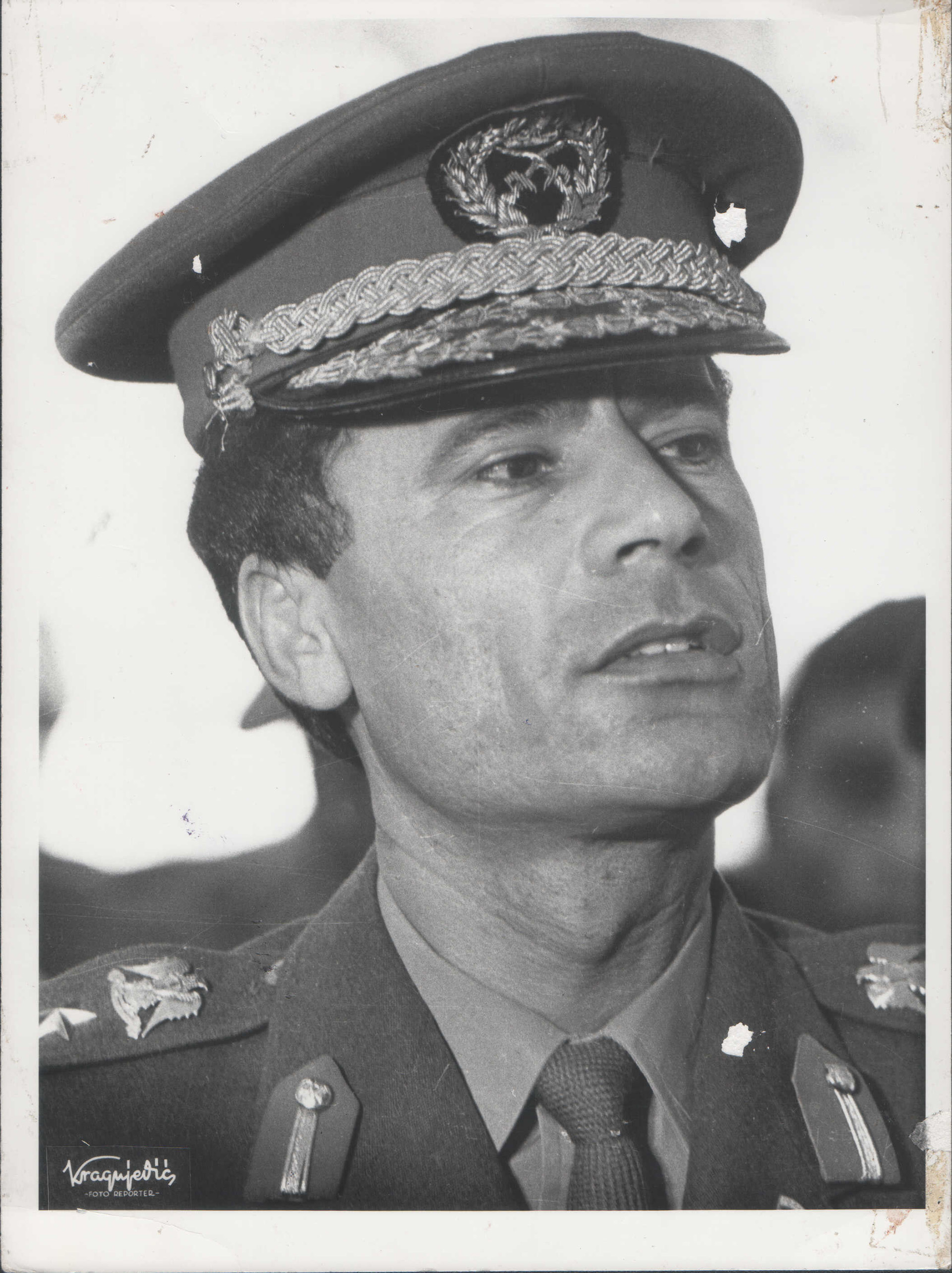 Muammar Gaddafi, poco después del golpe de Estado que lo puso al mando de Libia en 1969 (Stevan Kragujević)