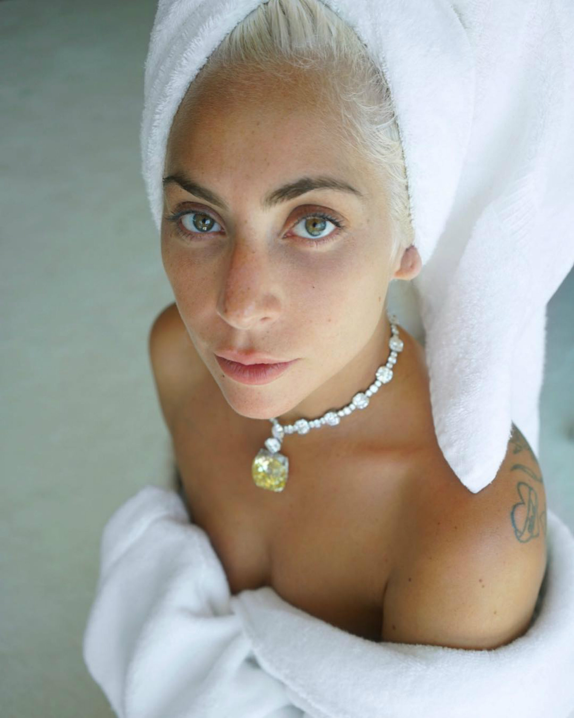 Lady Gaga se dejó ver asà a finales de febrero (Instagram)