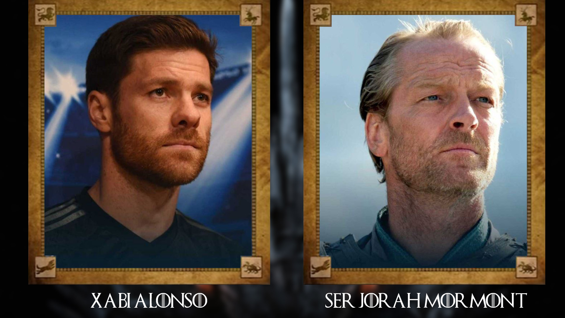 Xabi Alonso (ex futbolista y entrenador español) con Ser Jorah Mormont