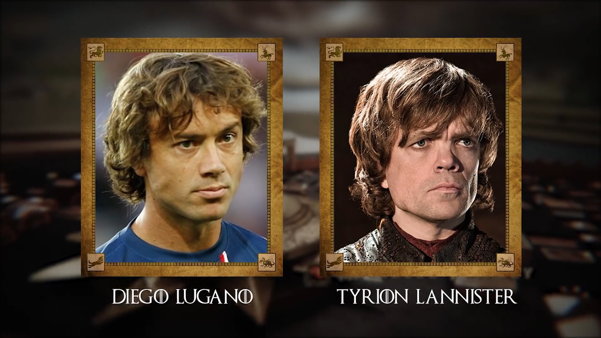 Diego Lugano (ex futbolista uruguayo) con Tyrion Lannister