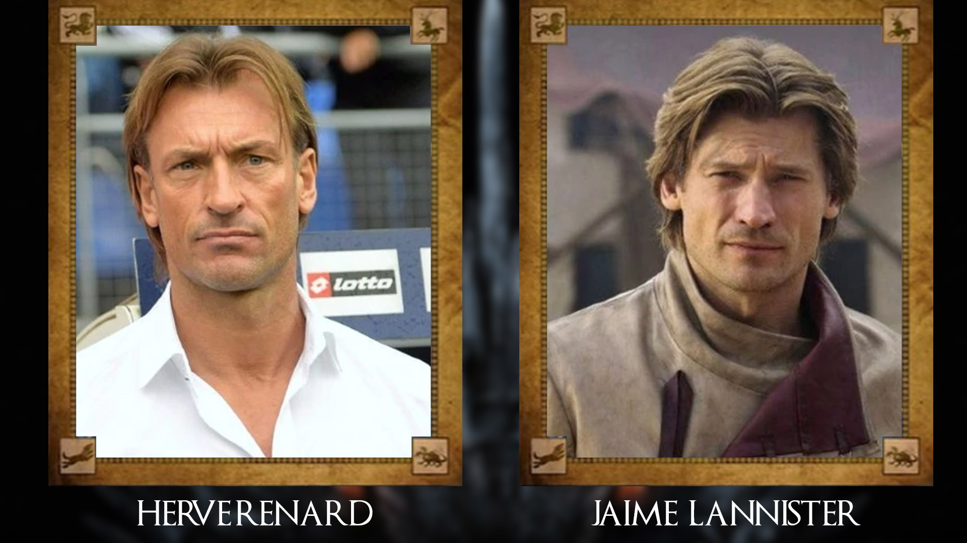 Hervé Renard (DT Marruecos) con Jaime Lannister