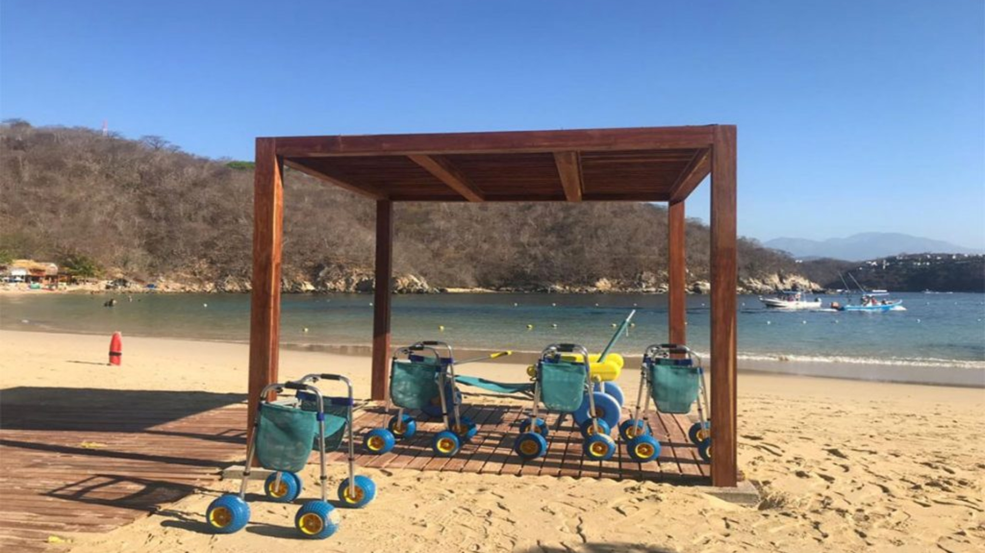 Así luce Playa La Entrega, Oaxaca, con su reacondicionamiento (Foto: Oaxología)