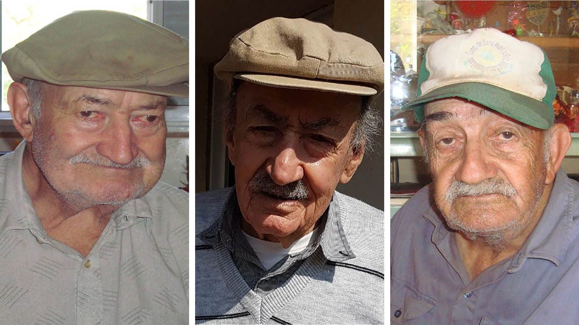 De izquierda a derecha, Isidro, Pedro y Ciriaco Titti