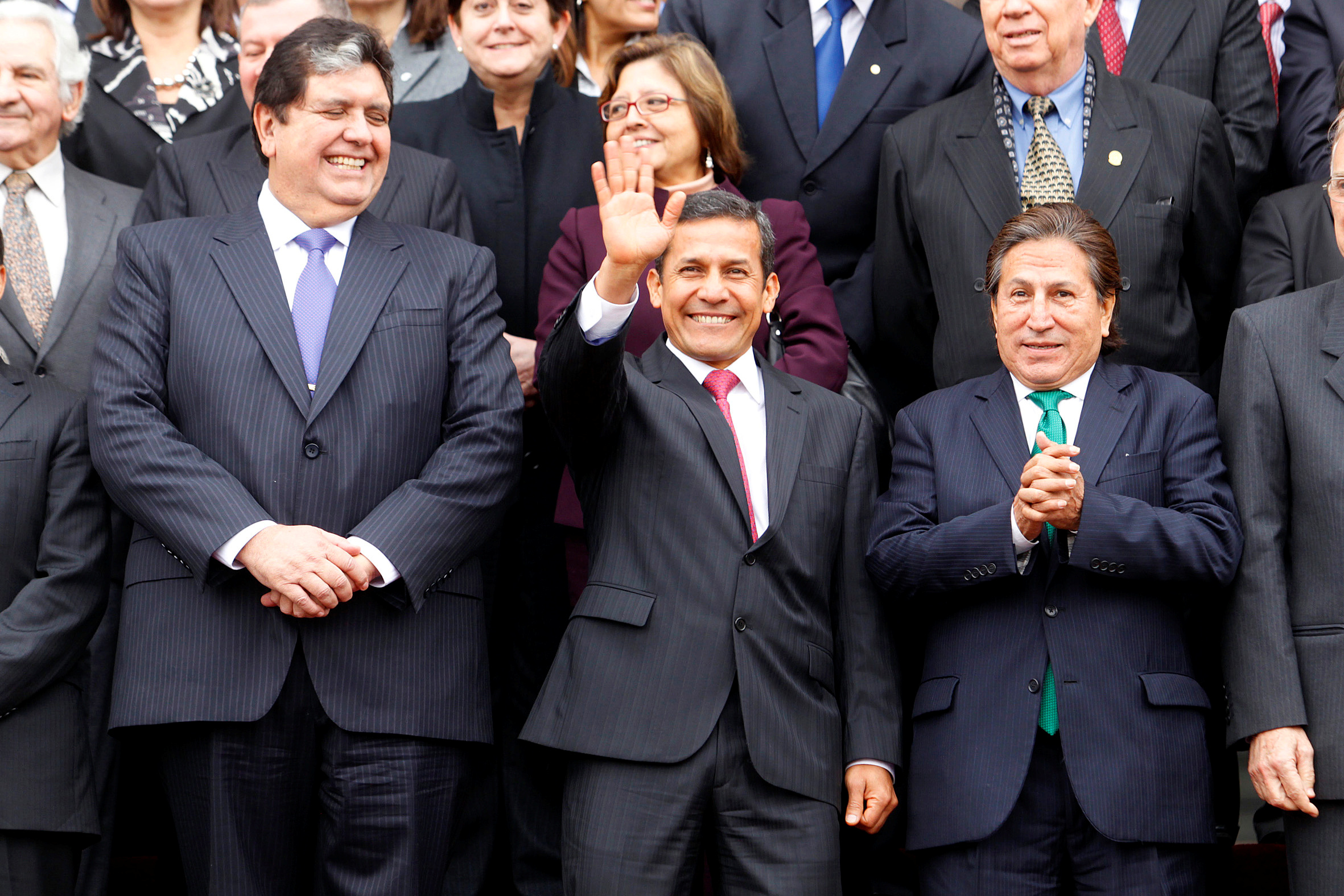García, hoy fallecido, junto a Ollanta Humala (2006-2011), hoy investigado por la justicia, y Alejandro Toledo (2001-2006), actualmente prófugo