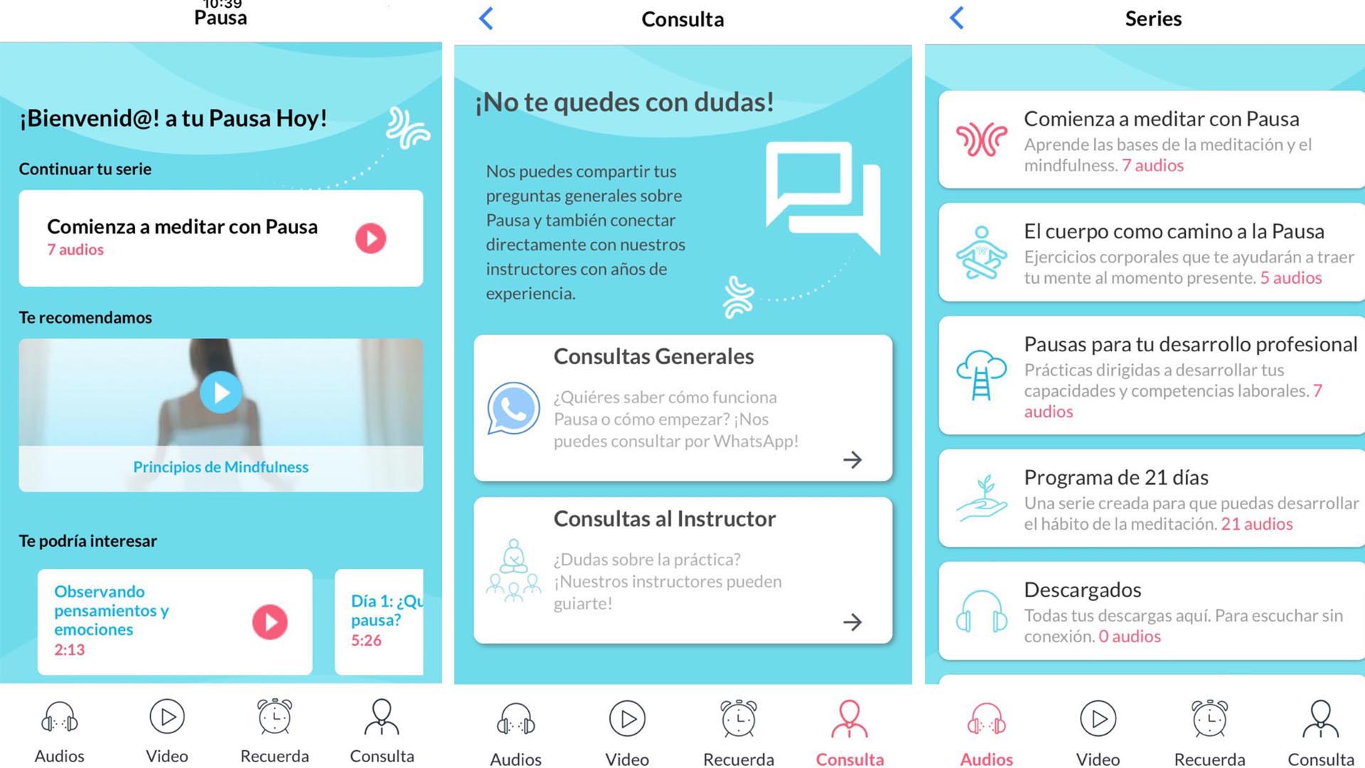 La app PAUSA es una guía para batallar contra el estrés.