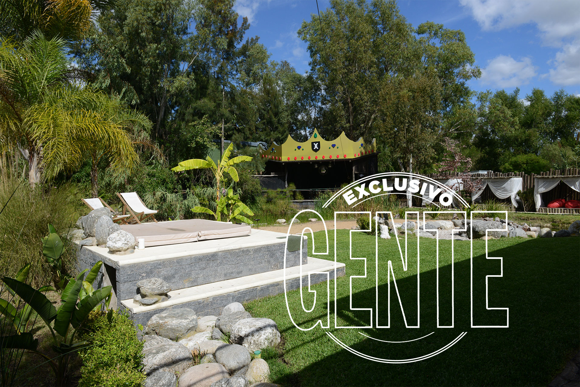 El jardín de Xanadú, con un escenario al fondo. Foto: Julio César Ruiz/GENTE