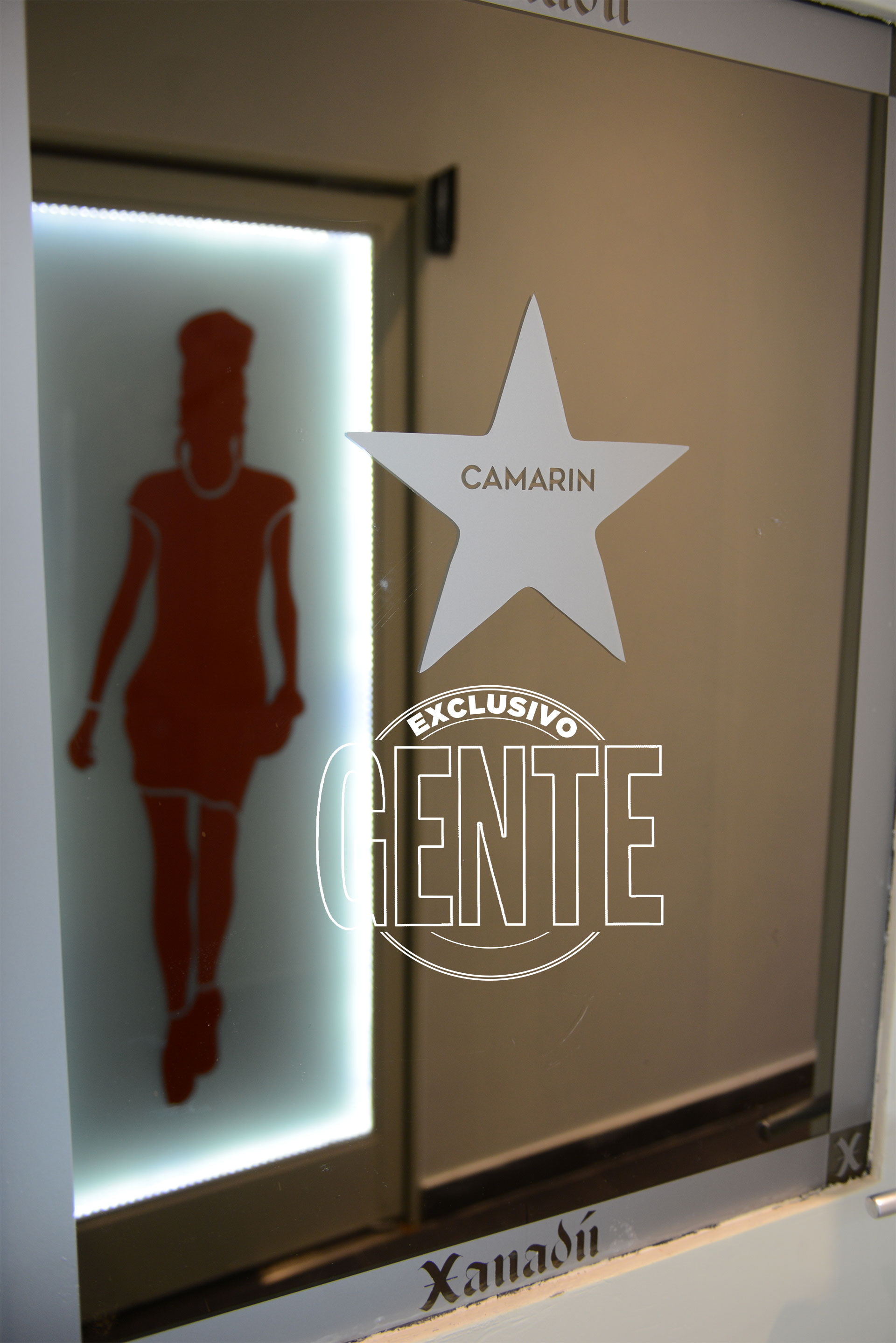 La puerta del camarín de Xanadú. Foto: Julio César Ruiz/GENTE