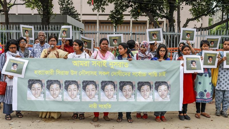 Quejas en todo el país por el homicidio de Nusrat Jahan Rafi