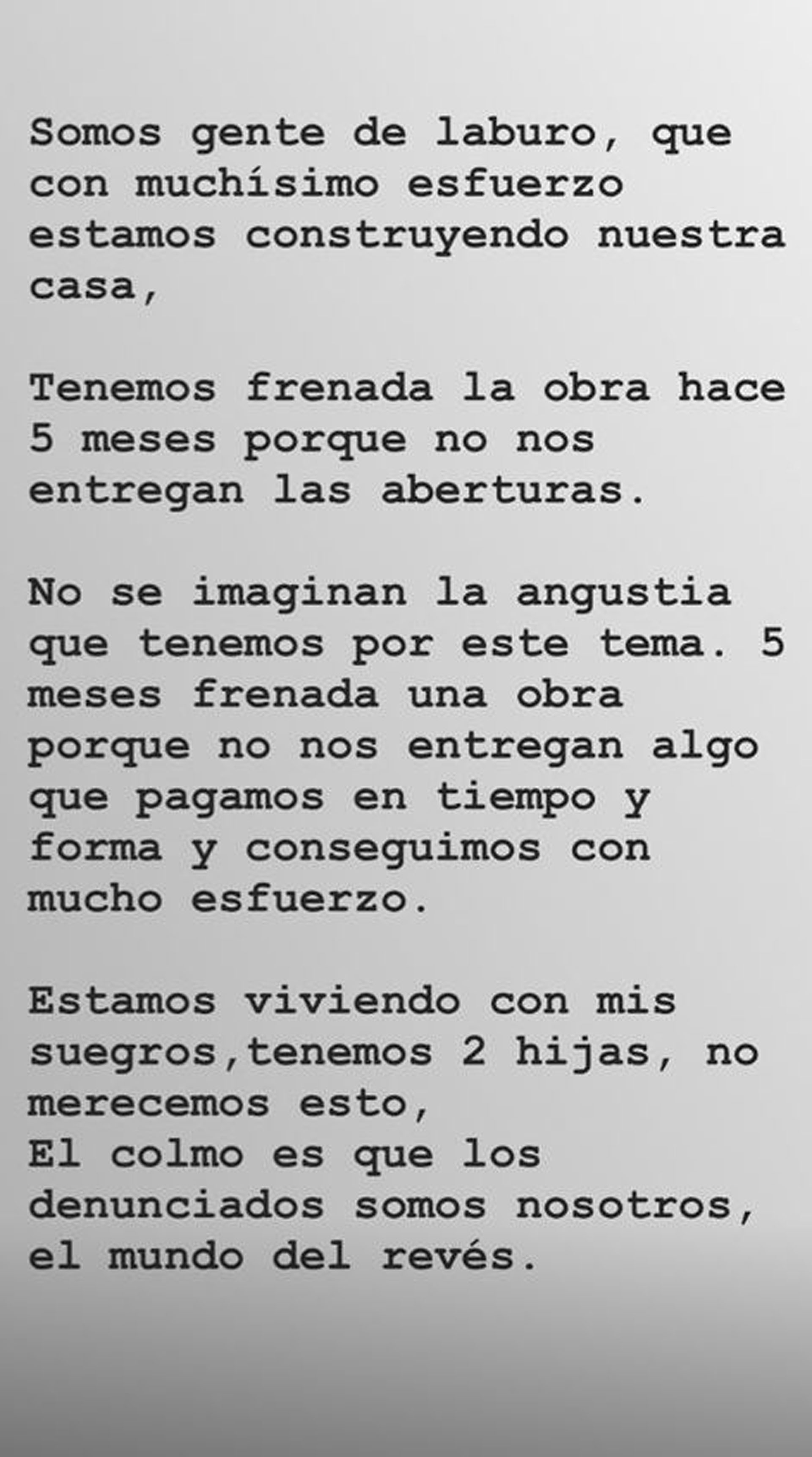 Valeria Repetto contó su versión de los hechos desde su cuenta en Instagram