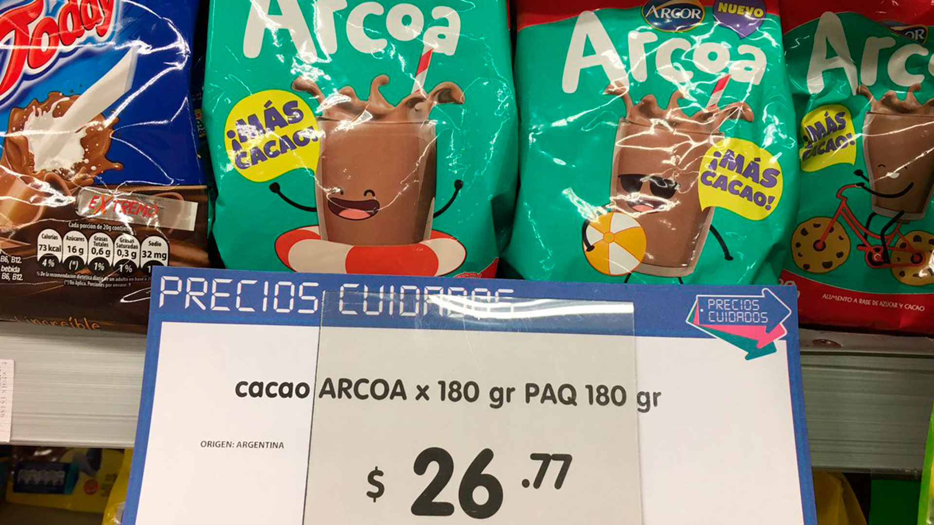 El cacao Arcoa, uno de los productos del programa, ya con el nuevo precio