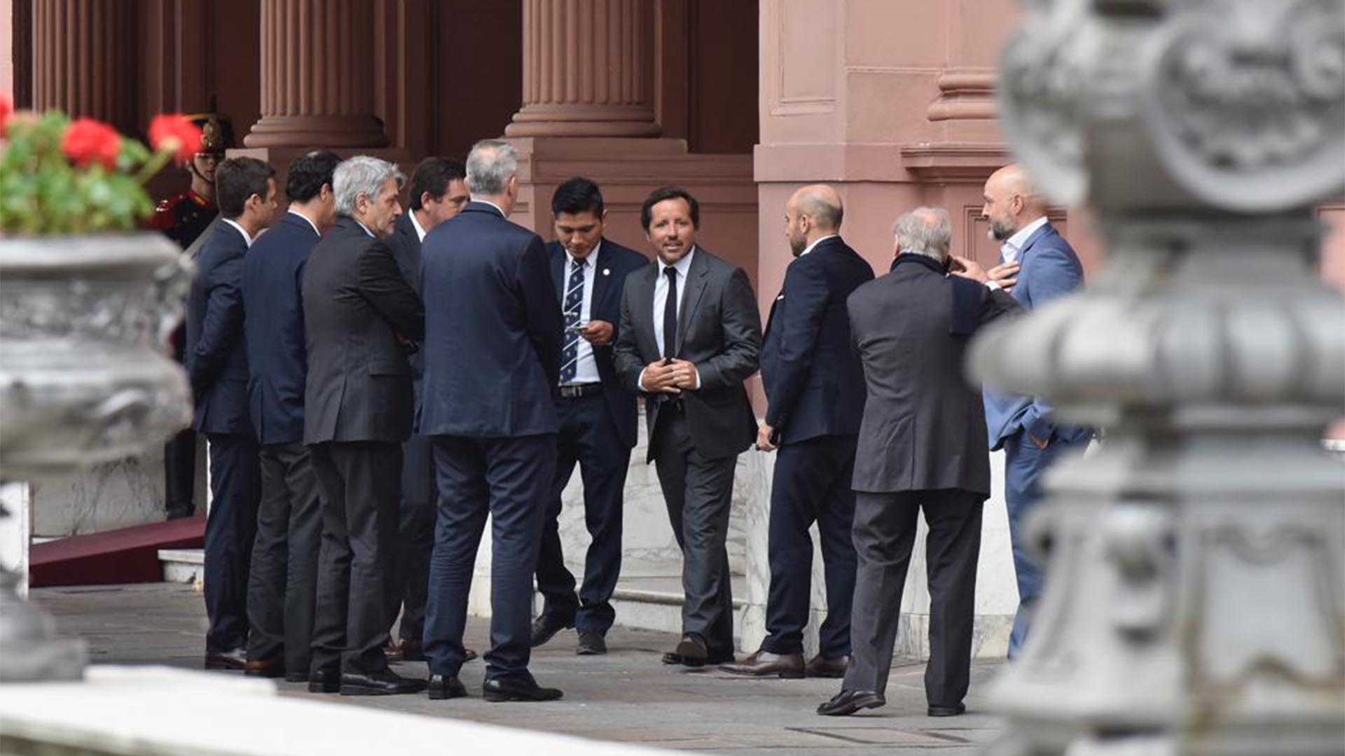 Empresarios en la previa a la reunión con Mauricio Macri y Dante Sica (Adrián Escandar)