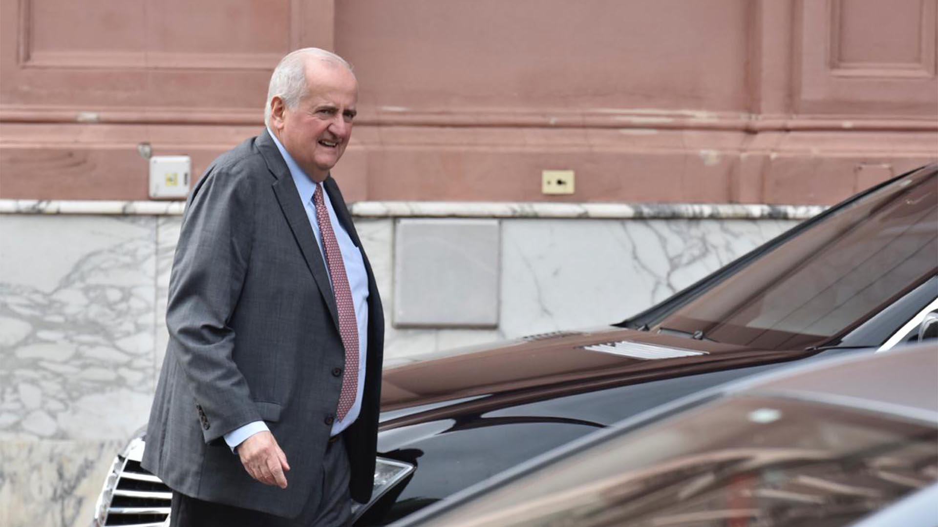 Luis Pagani, presidente de Arcor luego del encuentro con Macri (Adrián Escandar)