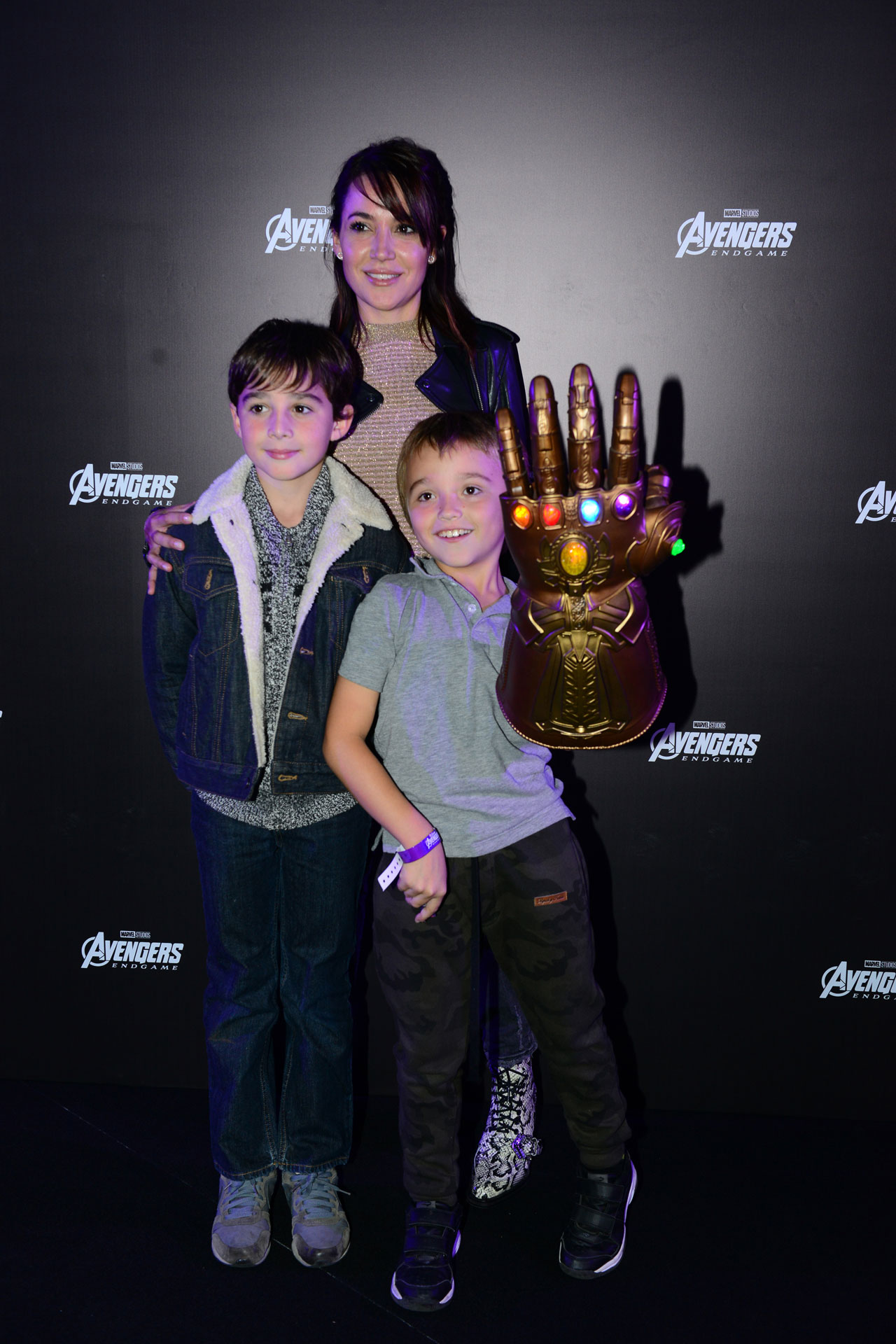 Valeria Gastaldi con sus hijos Santino y Manuel.