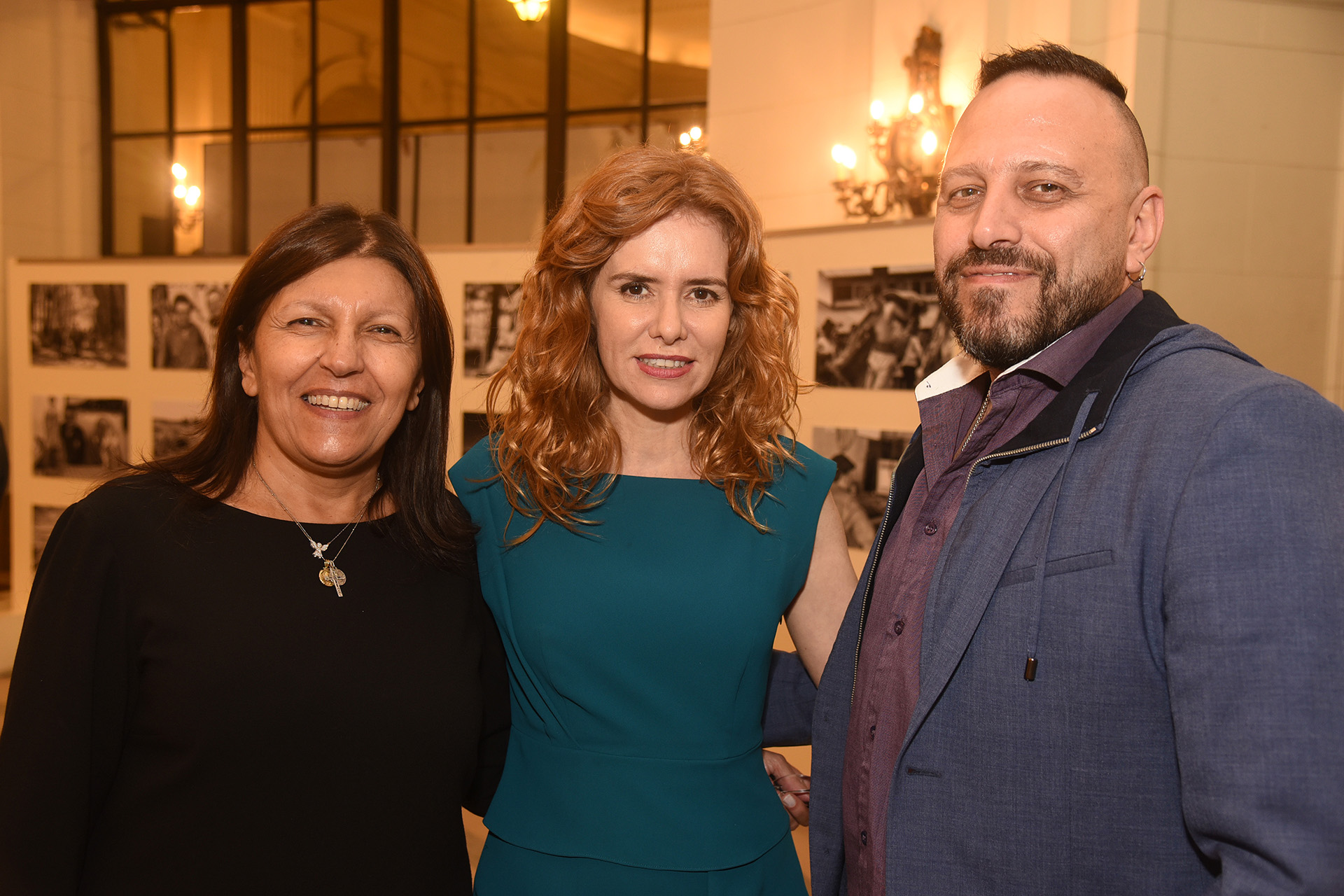 Alicia Daher junto a Karina El Azem y Diego Palacios