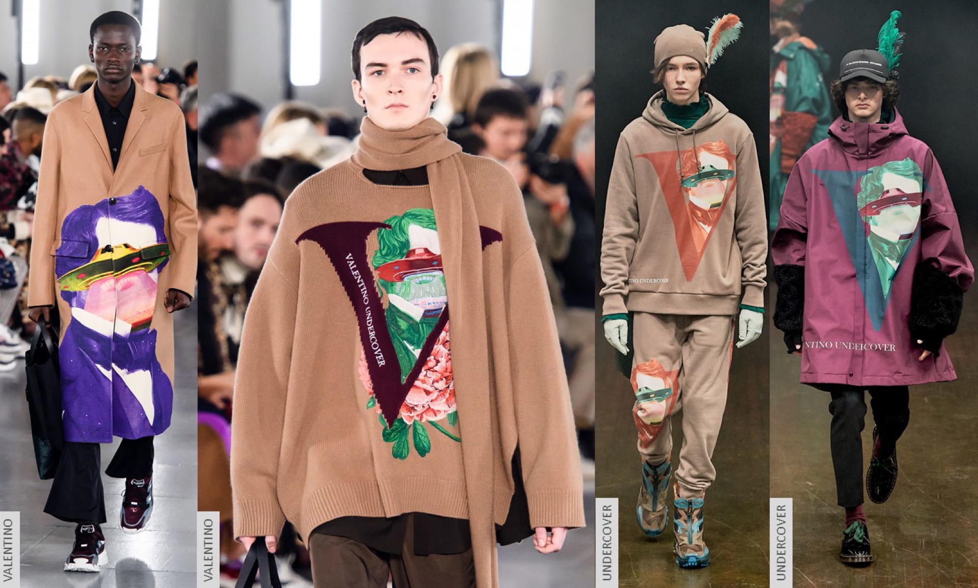 Sensibilidad artística y detalles artísticos como los de la colaboración de Valentino con Jun Takahashi para Undercover son tendencia.