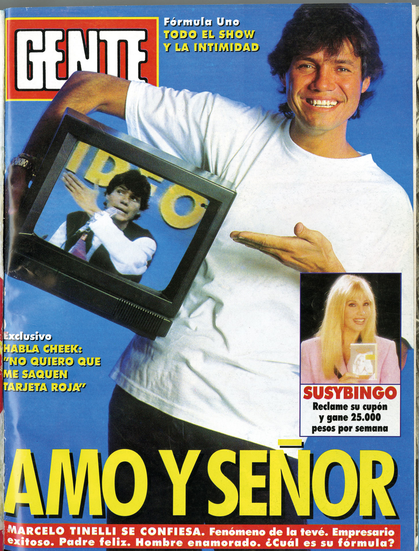 Tapa de 1995. Sus confesiones y su fórmula para ser “Amo y señor” de la televisión.