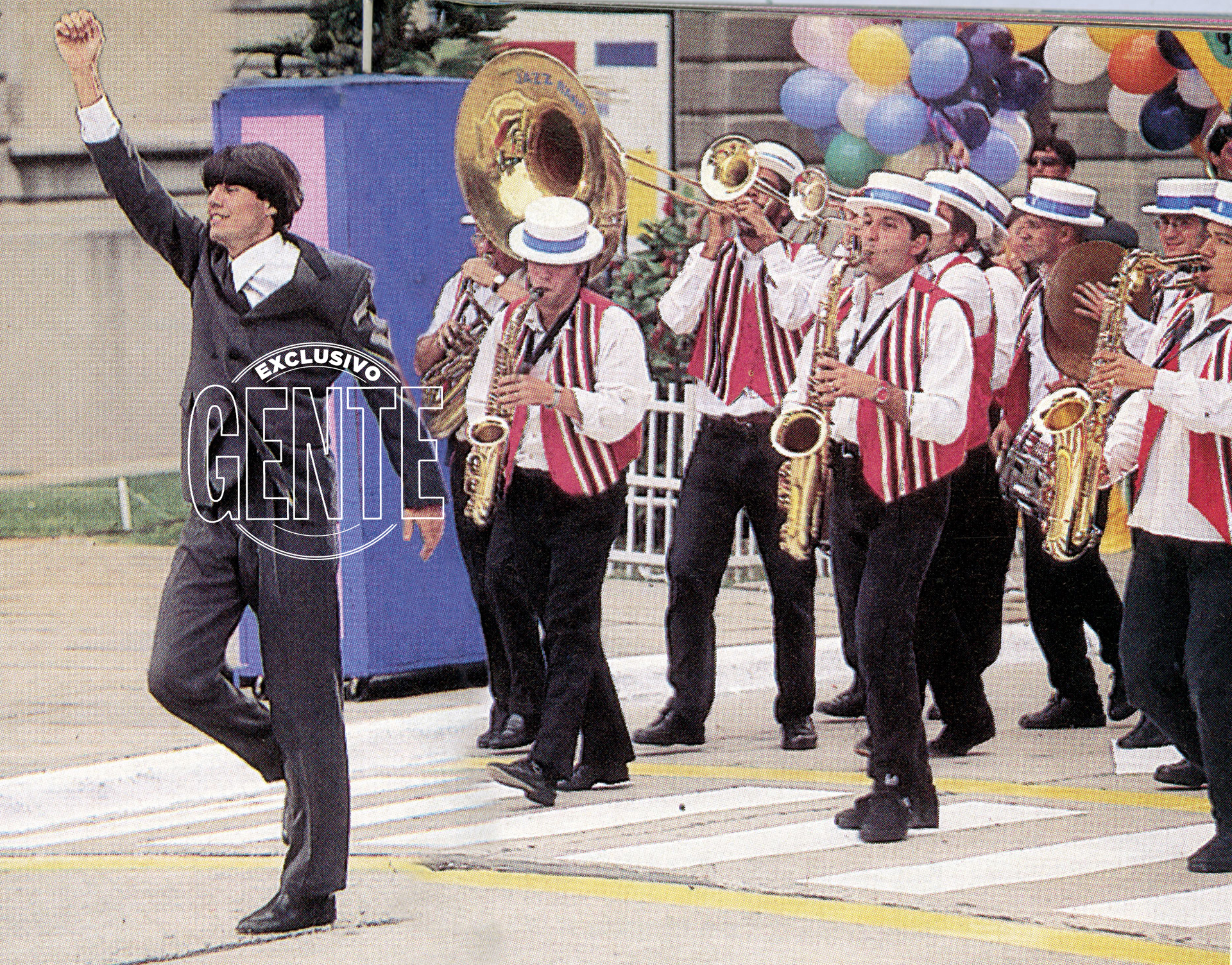 La fiesta no para: entrada con orquesta en 1995.